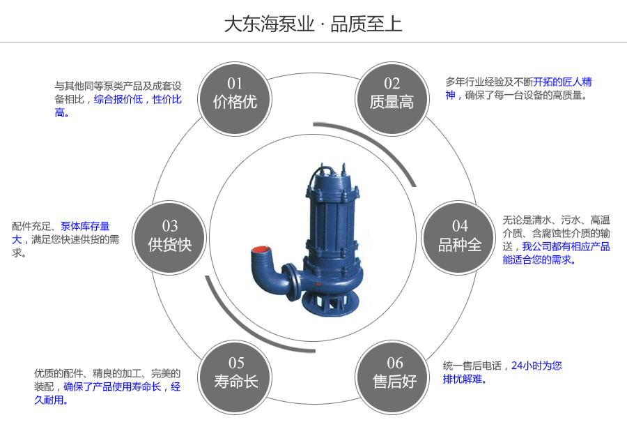 大東海泵業WQ型潛水泵質量保證圖