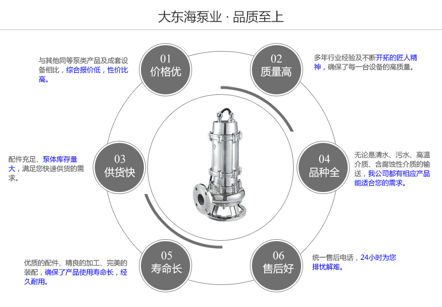 大東海泵業WQP型不銹鋼污水泵質量保證圖